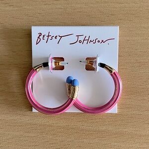 NWT Betsey Johnson Pink Pencil Earrings